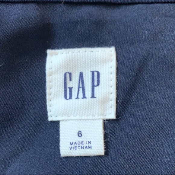 GAP Navy Floral Button Front Dress Size 6 - Picture 5 of 5